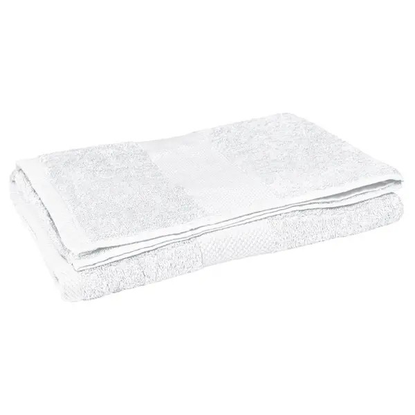 Serviette de sport personnalisable Sponge en coton 150x85 cm - Blanc