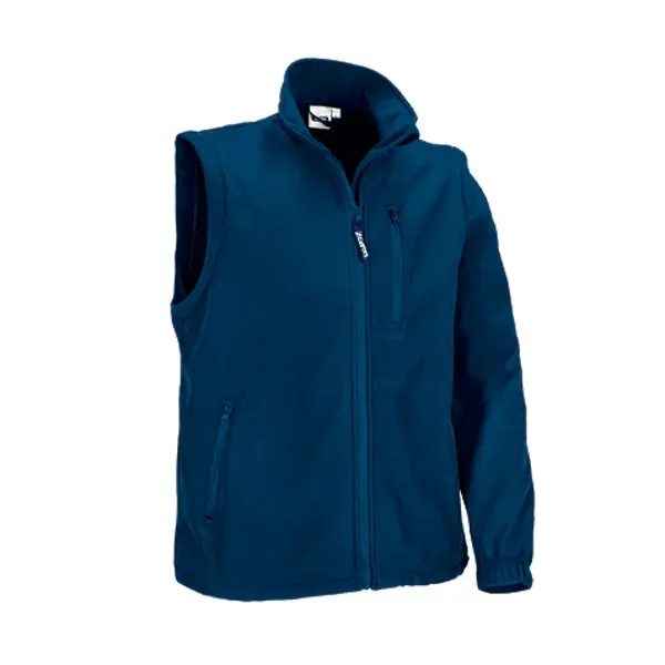 Veste softshell personnalisable Halifax avec manches amovibles - Unisexe Bleu Marine