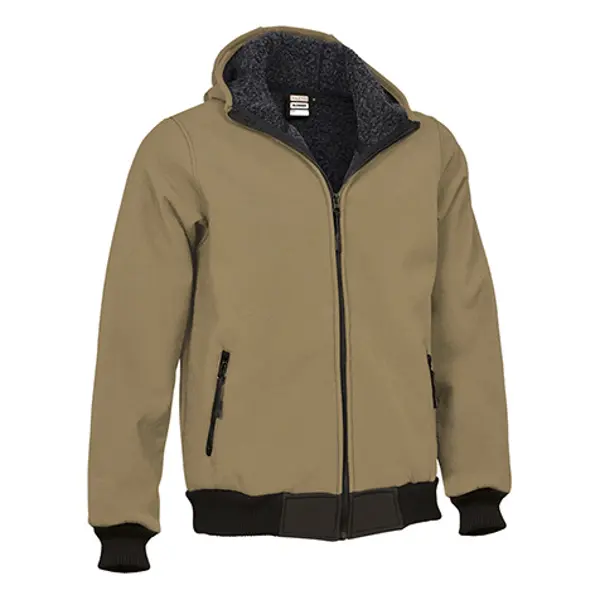 Veste softshell personnalisable à capuche Blummer - Unisexe adulte et enfant - Camel