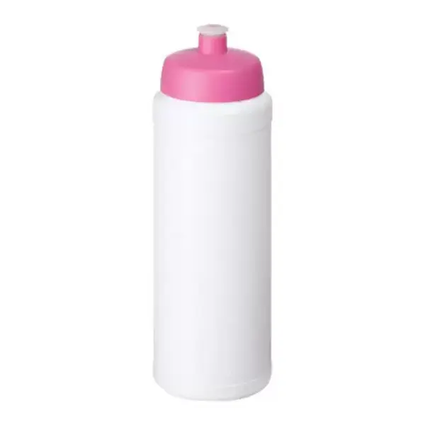 Gourde sport personnalisée 750ml corps blanc en polypropylène - Rose