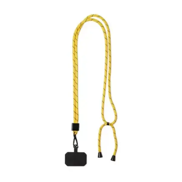 Tour de cou lanyard personnalisé pour téléphone - Jaune