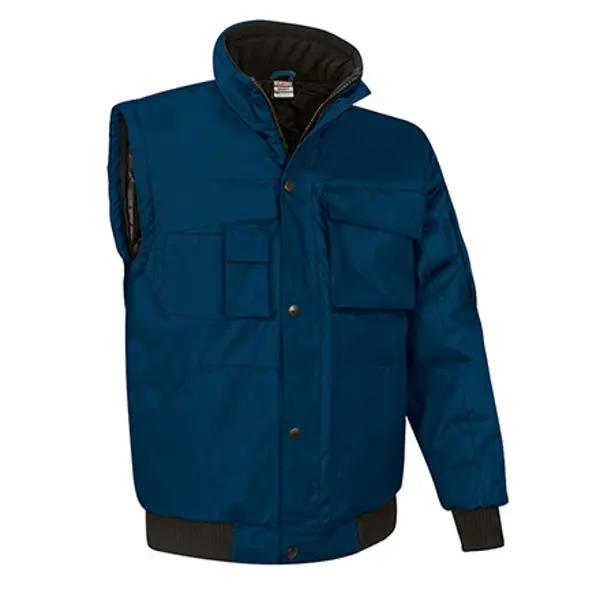 Blouson personnalisable imperméable manches amovibles Scoot - Bleu Marine