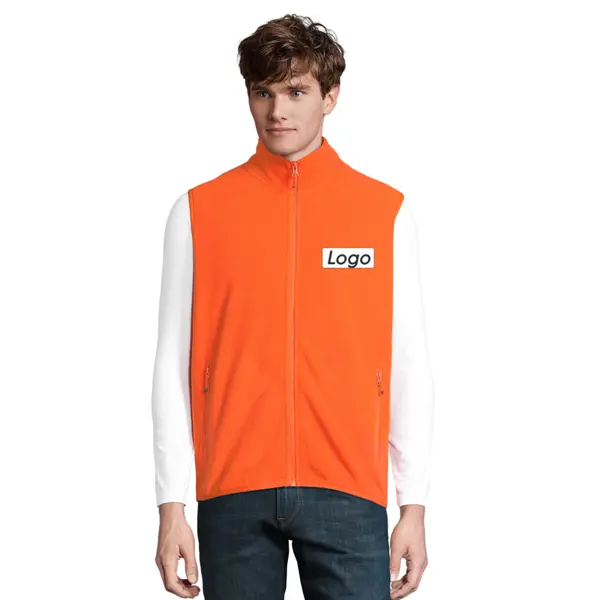 Veste polaire sans manches Unisexe personnalisée - Orange