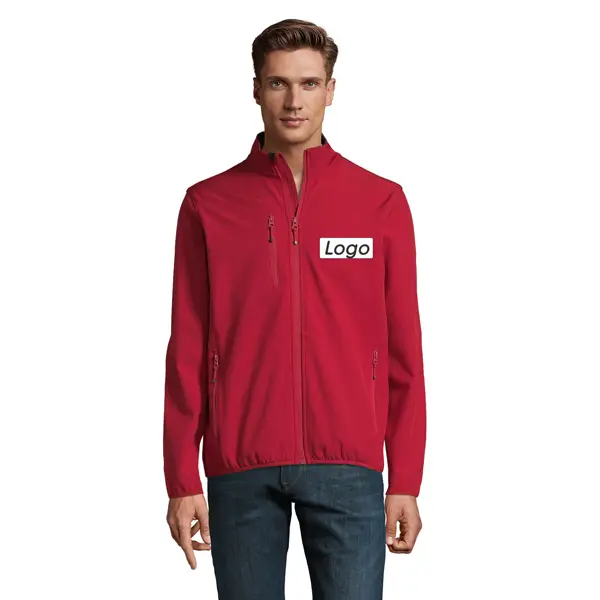 Veste Softshell zippée Homme Radian - personnalisée coeur et dos - Rouge