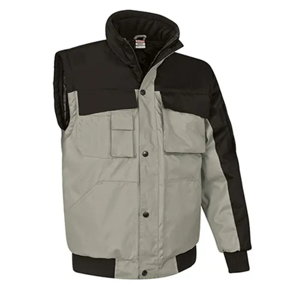 Blouson personnalisable imperméable manches amovibles Scoot - Noir/Beige