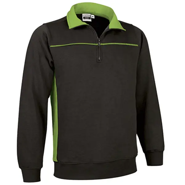 Sweat personnalisable Thunder avec col - unisexe - Noir/Vert