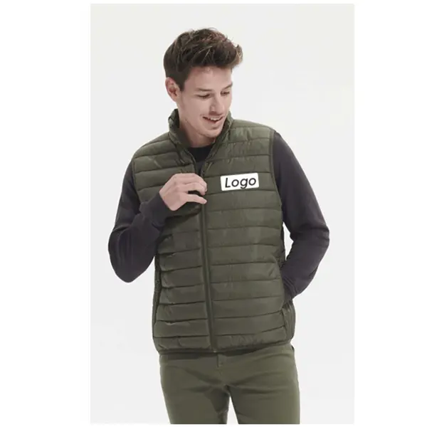 Doudoune light sans manches personnalisée pour Homme - Army