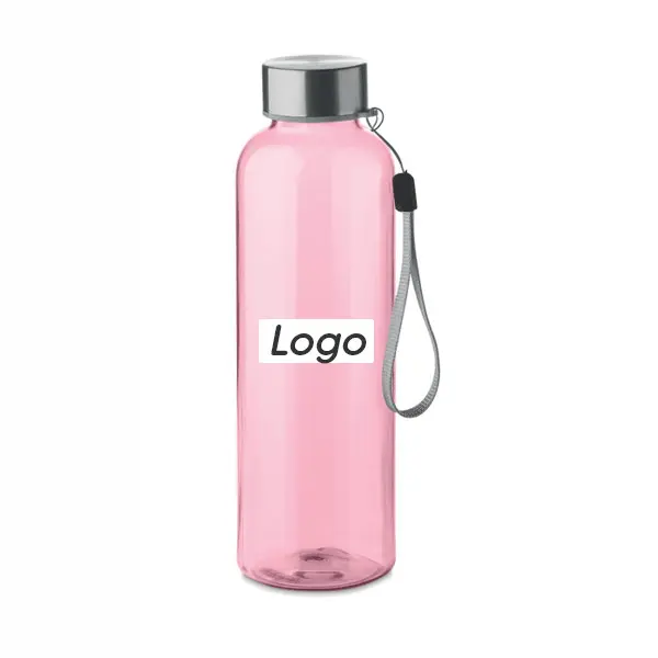 Gourde personnalisable 500 ml -  Transparente Rose 