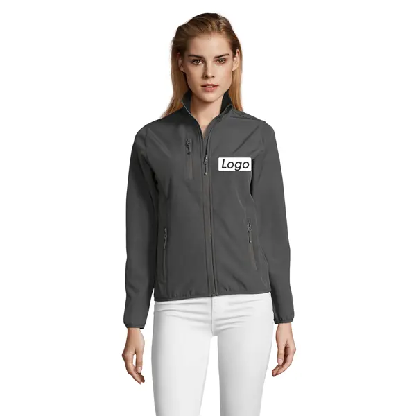 Veste Softshell zippée Femme Radian - personnalisée coeur et dos - Anthracite