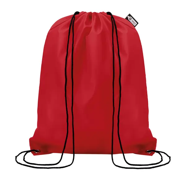 Sac à dos pochon personnalisé en polyester recyclé - Rouge