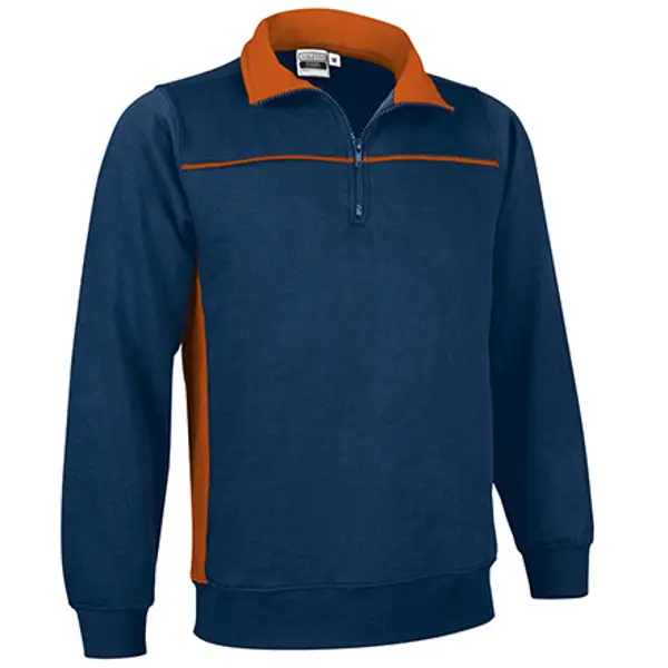 Sweat personnalisable Thunder avec col - unisexe - Marine/Orange