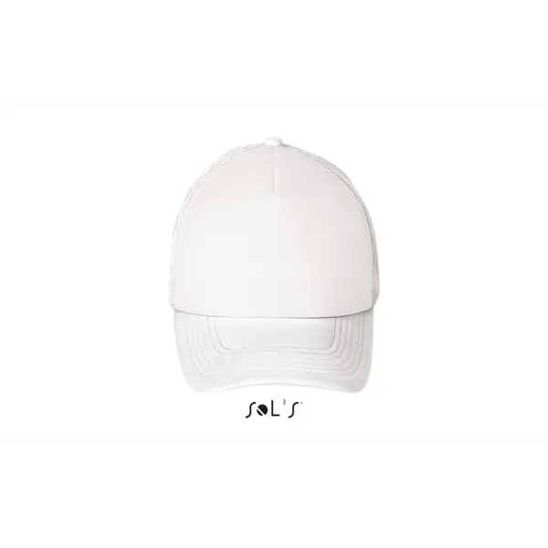 Casquette filet 5 panneaux Bubble taille unique - personnalisée - Blanc