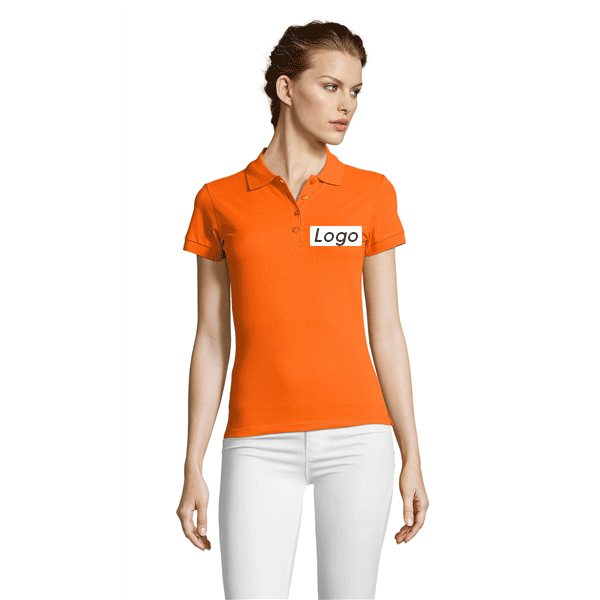 Polo femme personnalisé en coton - Orange