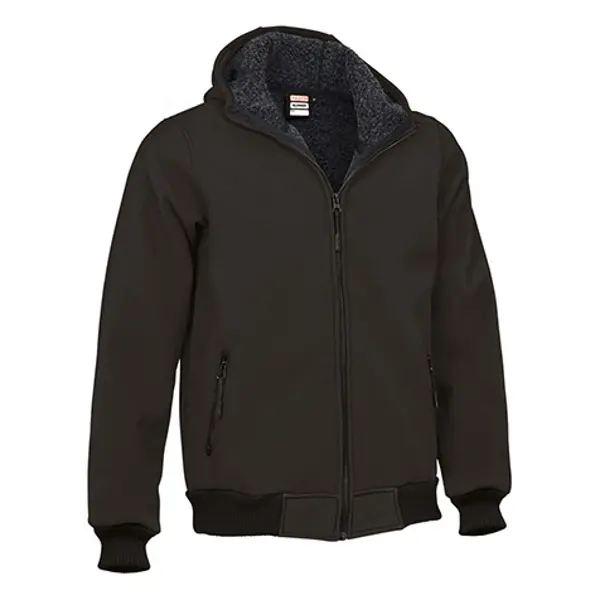 Veste softshell personnalisable à capuche Blummer - Unisexe adulte et enfant - Noir