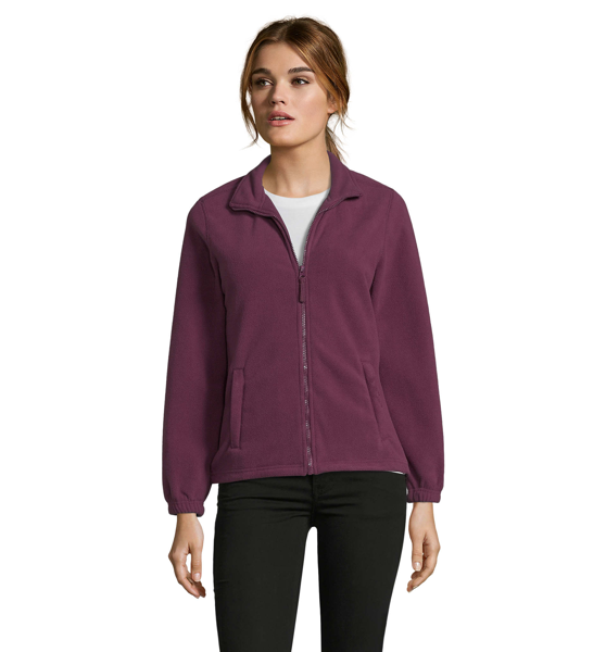 Veste micropolaire zippée personnalisable Femme North Women - Bordeaux