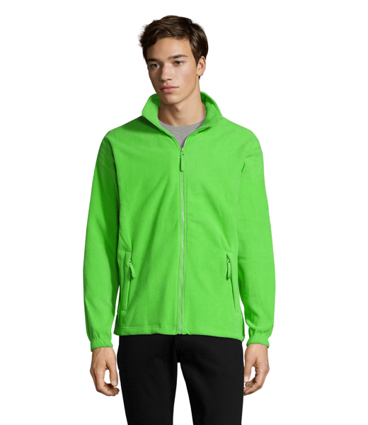 Veste micropolaire zippée personnalisable Homme North - Lime