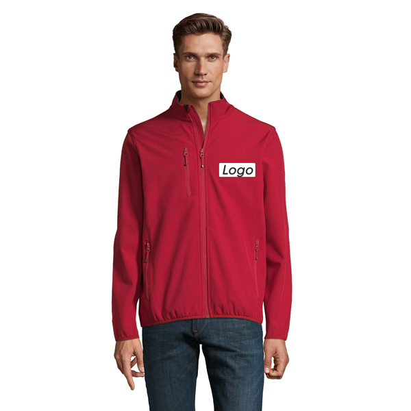 Veste Softshell zippée Homme Radian - personnalisée coeur et dos - Rouge