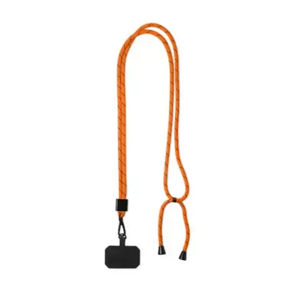 Tour de cou lanyard personnalisé pour téléphone - Orange