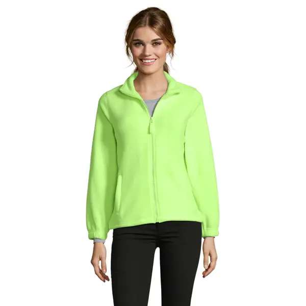 Veste micropolaire zippée personnalisable Femme North Women - Jaune Fluo