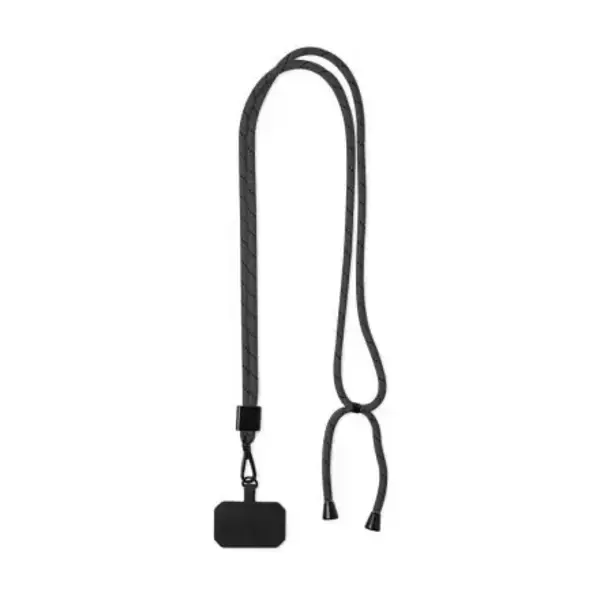 Tour de cou lanyard personnalisé pour téléphone - Noir