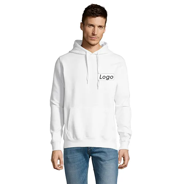 Sweat à capuche Unisexe Slam personnalisable molleton gratté 320g - Blanc