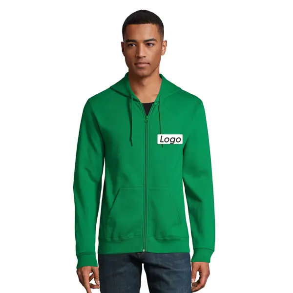 Veste zippée à capuche Unisexe personnalisable Stone - Vert Prairie