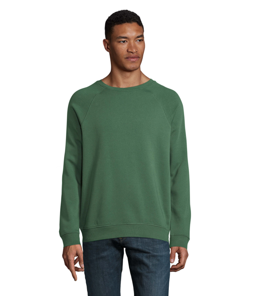 Sweat col rond personnalisable Mixte Space - Vert bouteille