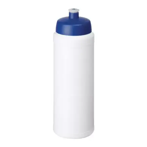 Gourde sport personnalisée 750ml corps blanc en polypropylène - Bleu