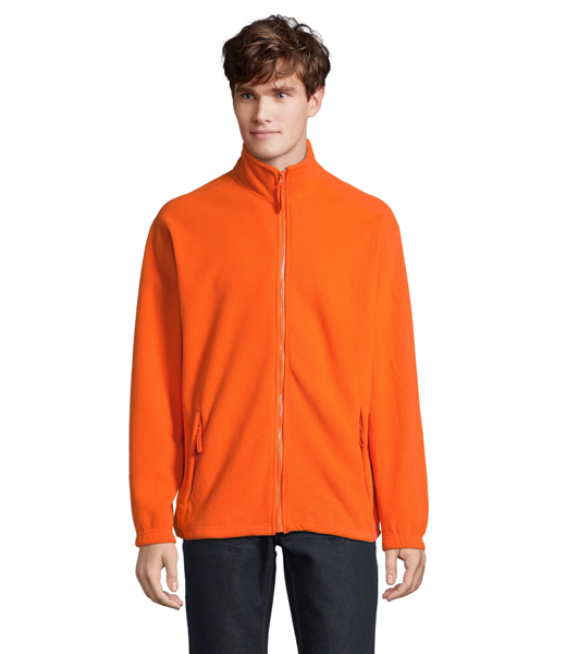 Veste micropolaire zippée personnalisable Homme North - Orange