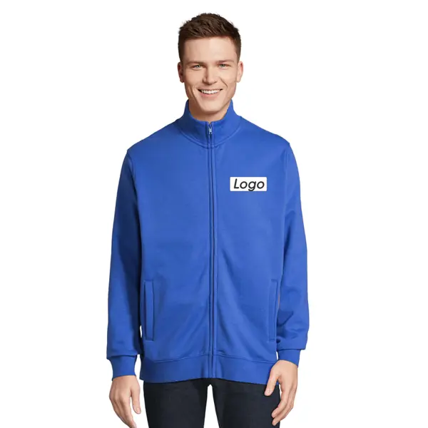 Veste unisexe zippée Cooper personnalisée en molleton gratté 280 - Bleu Roi