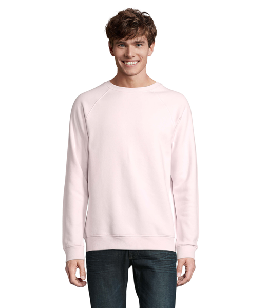 Sweat col rond personnalisable Mixte Space - Rose pâle