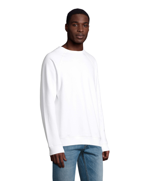 Sweat col rond personnalisable Mixte Space - Blanc