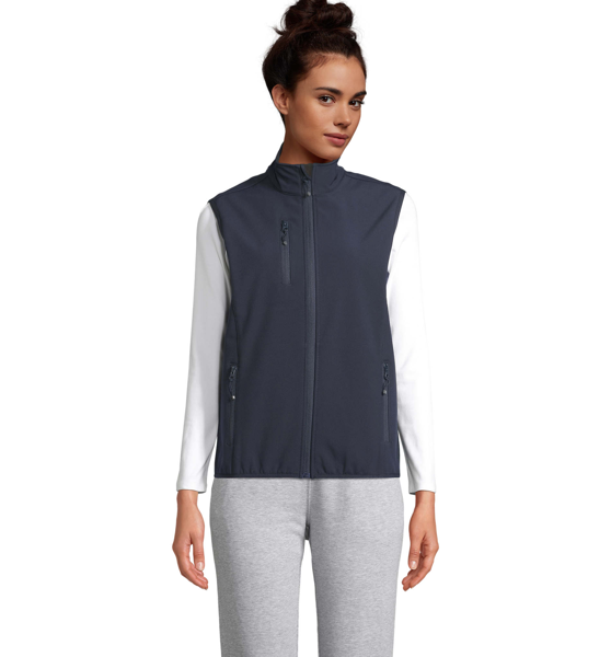 Veste softshell sans manches personnalisable Falcon - Femme - Bleu Abysse