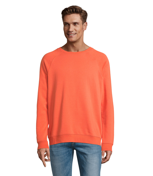 Sweat col rond personnalisable Mixte Space - Orange