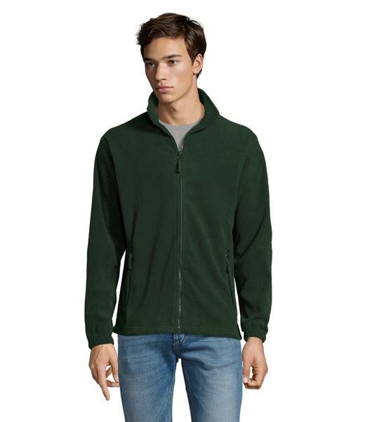 Veste micropolaire zippée personnalisable Homme North - Vert Sapin