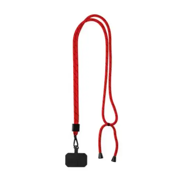 Tour de cou lanyard personnalisé pour téléphone - Rouge