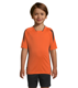 Maillot de sport travaillé enfant Maracana en polyester - personnalisé - Orange/Noir