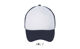 Casquette filet 5 panneaux Bubble taille unique - personnalisée - Blanc/Bleu Marine