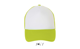 Casquette filet 5 panneaux Bubble taille unique - personnalisée - Blanc/Vert Fluo