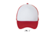 Casquette filet 5 panneaux Bubble taille unique - personnalisée - Blanc/Rouge