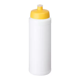 Gourde sport personnalisée 750ml corps blanc en polypropylène - Jaune