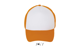 Casquette filet 5 panneaux Bubble taille unique - personnalisée - Blanc/Orange Fluo