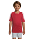 Maillot de sport travaillé enfant Maracana en polyester - personnalisé - Blanc/Rouge