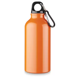 Gourde personnalisée en métal 400 ml avec mousqueton - Orange