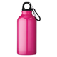 Gourde personnalisée en métal 400 ml avec mousqueton - Rose