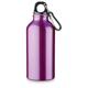 Gourde personnalisée en métal 400 ml avec mousqueton - Violet