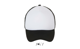 Casquette filet 5 panneaux Bubble taille unique - personnalisée - Blanc/Noir