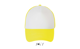 Casquette filet 5 panneaux Bubble taille unique - personnalisée - Blanc/Jaune Fluo