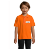 Polo enfant personnalisé en coton - Orange Taille 4 ans