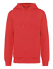 K4009 - Sweat-shirt à capuche unisexe  broderie centrale CNN différents coloris Rouge Taille S